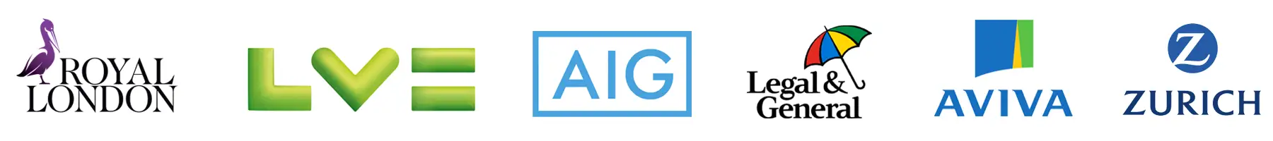 Working with the biggest insurance providers in the UK Insurance Providers